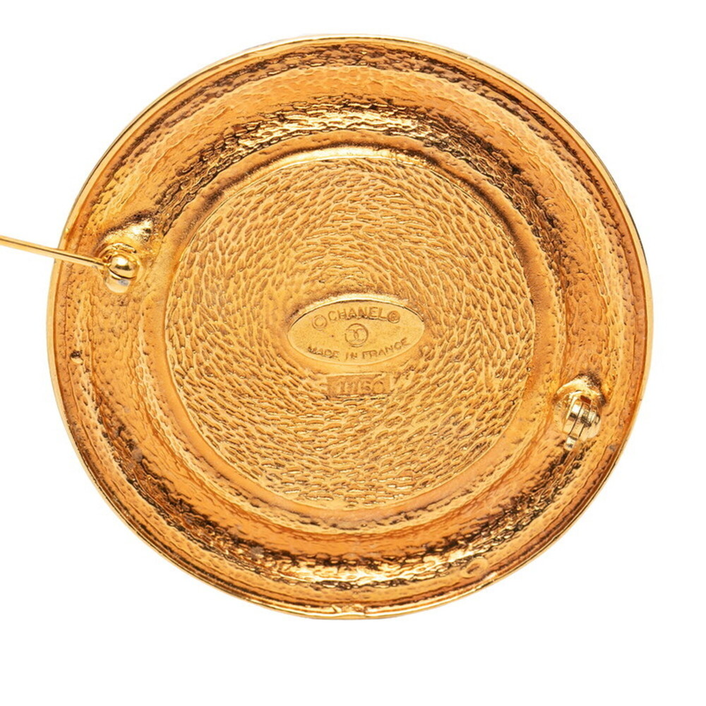 CHANEL Authentic Gold Logo Brooch - Picture 3 of 3